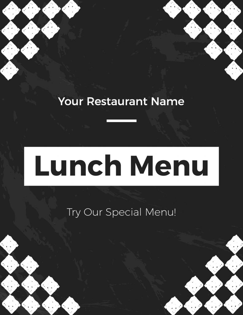lunch menu background