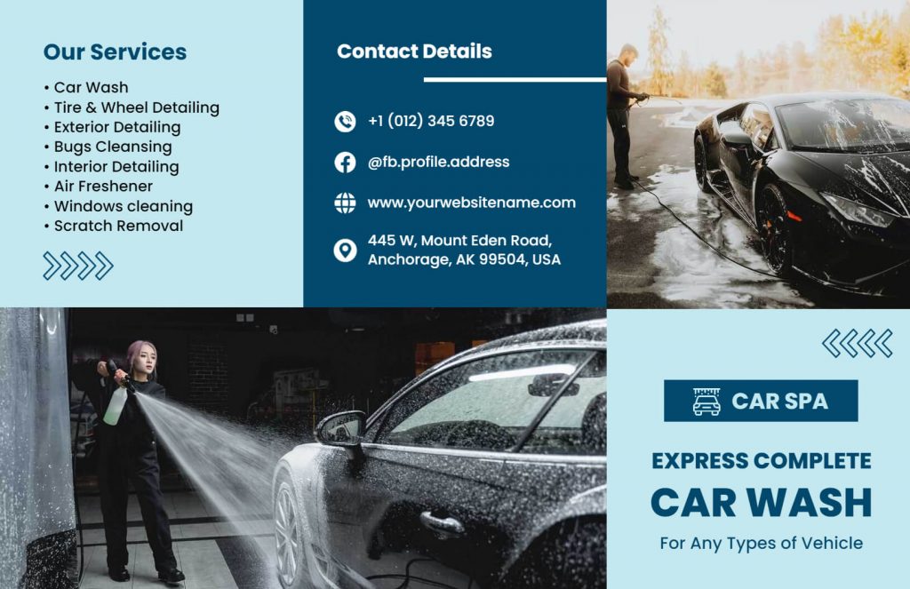 complete car wash brochure template