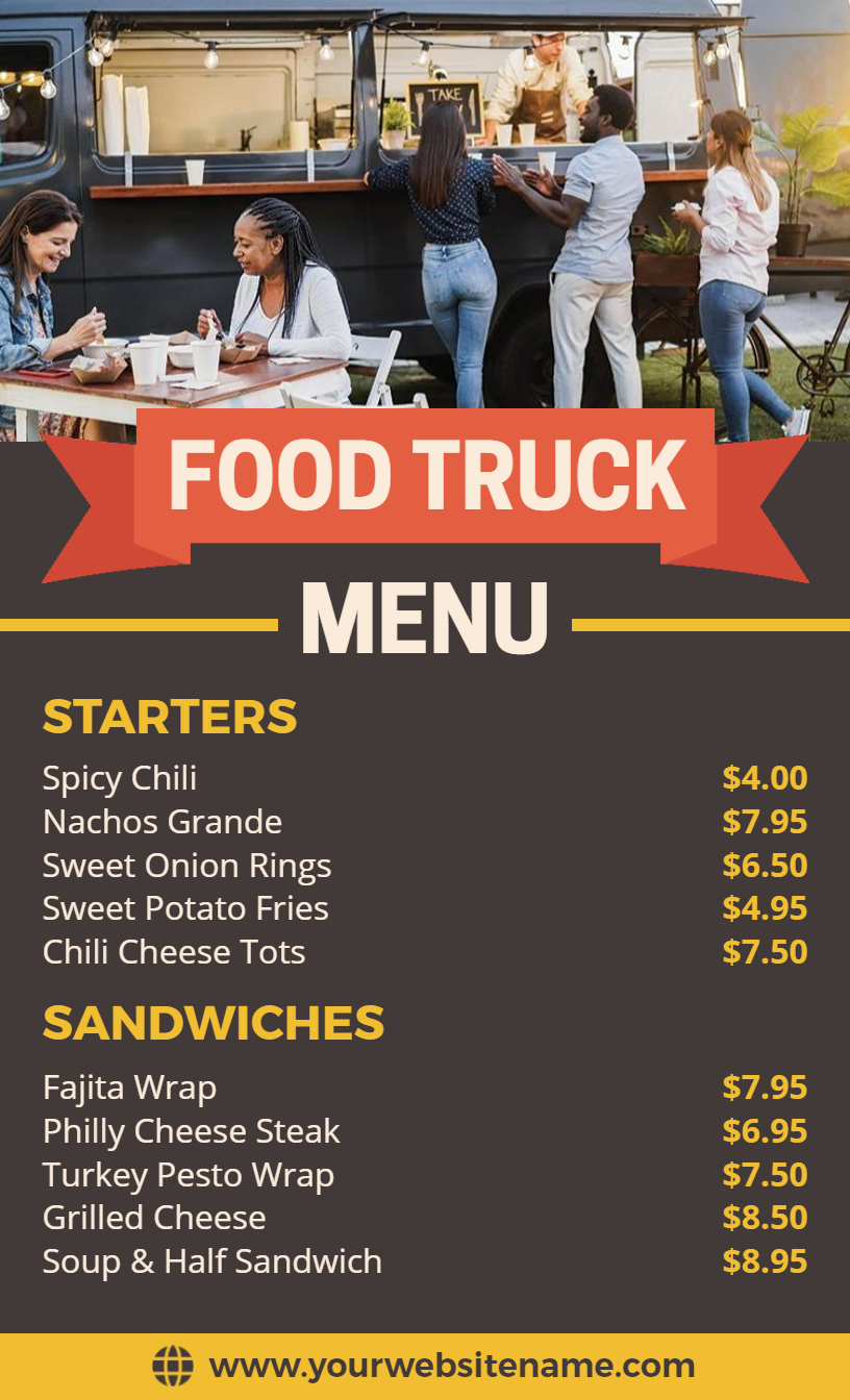 How to Design a Food Truck Menu Using Templates? PhotoADKing