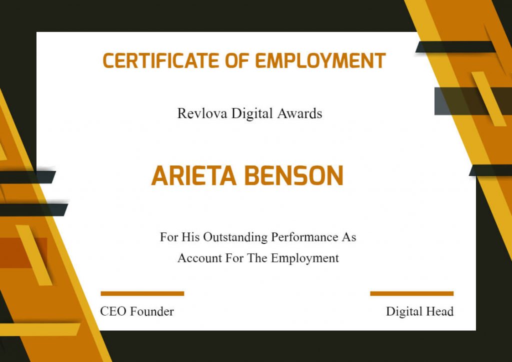 Digital Employee of the Month Certificate