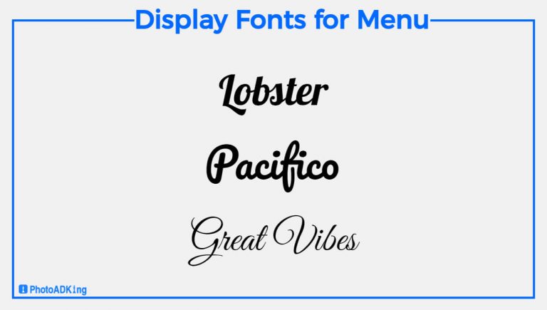 The Top Menu Font Styles for Restaurant Menu