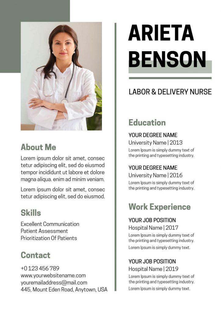 labor and delivery nursing resume template examples
