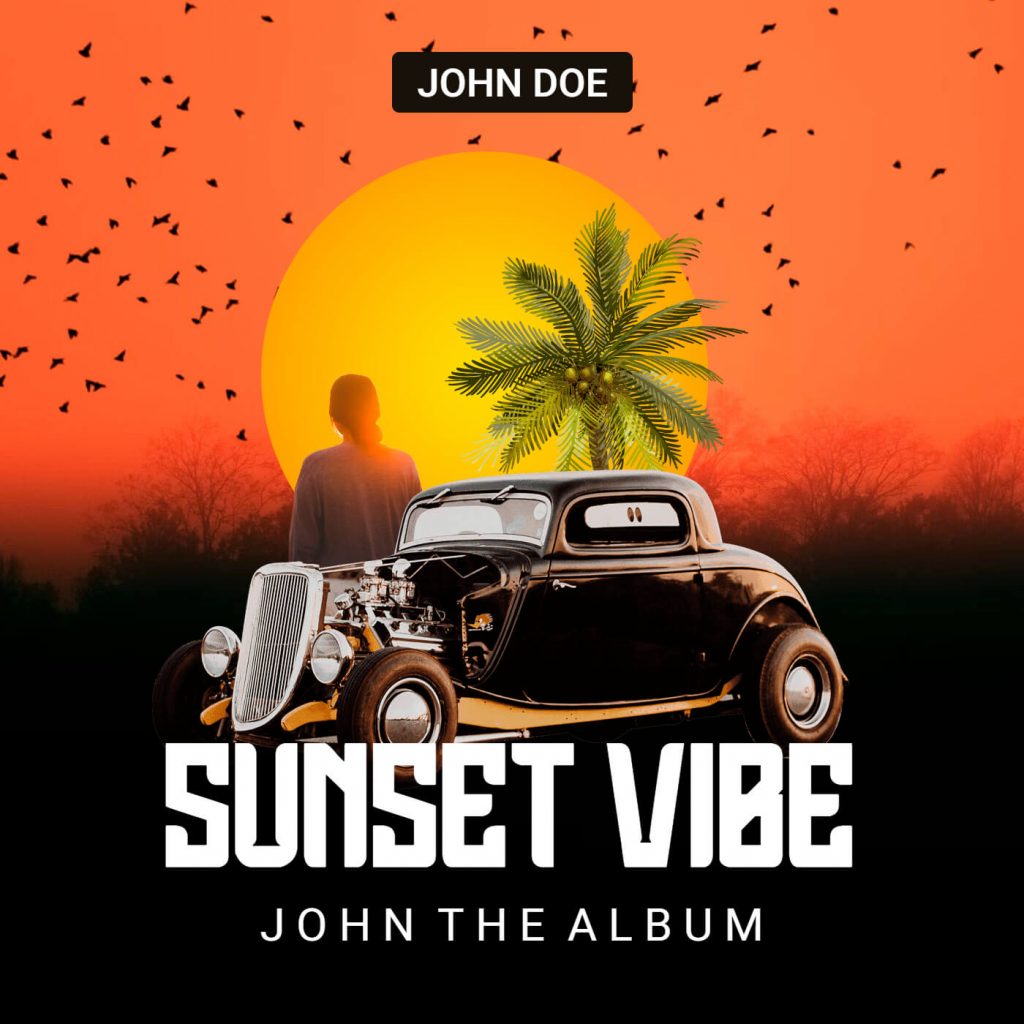 sunset vibe album cover design ideas