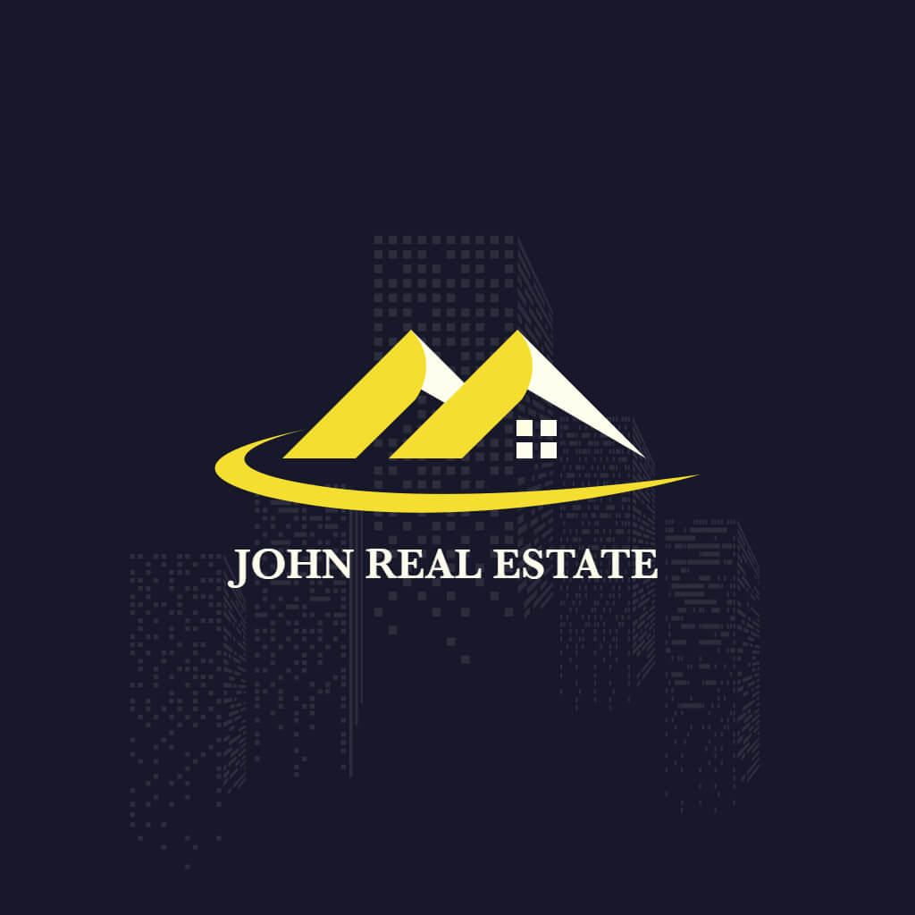 use dark theme ideas in real estate logo
