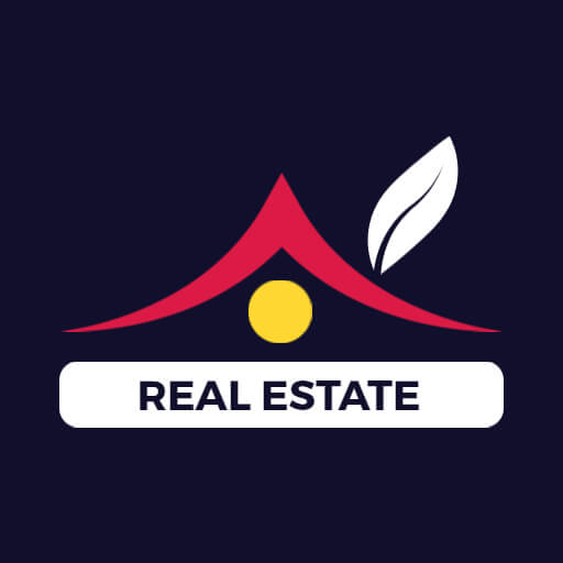 use dark theme real estate logo design ideas
