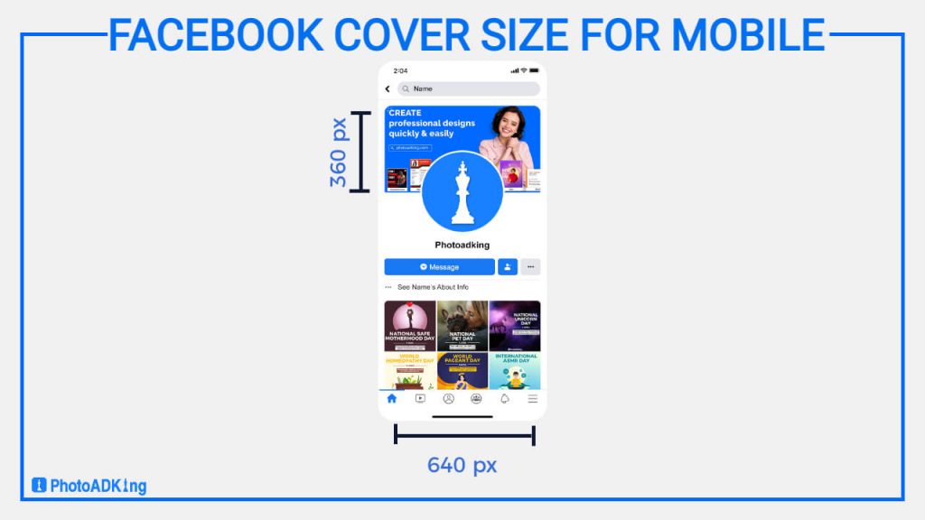 facebook cover size for mobile