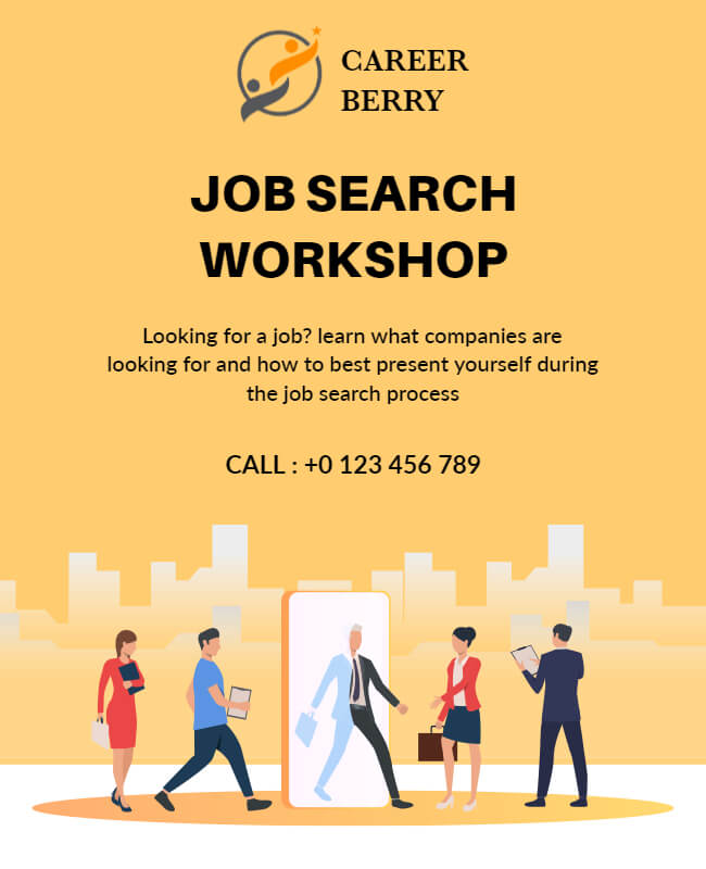 use eye catching visuals in job flyer