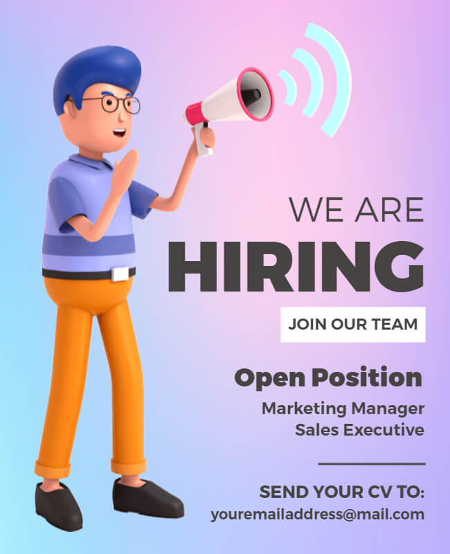 use gradient in background for job flyer