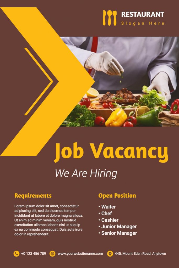 use abstract pattern in job flyer