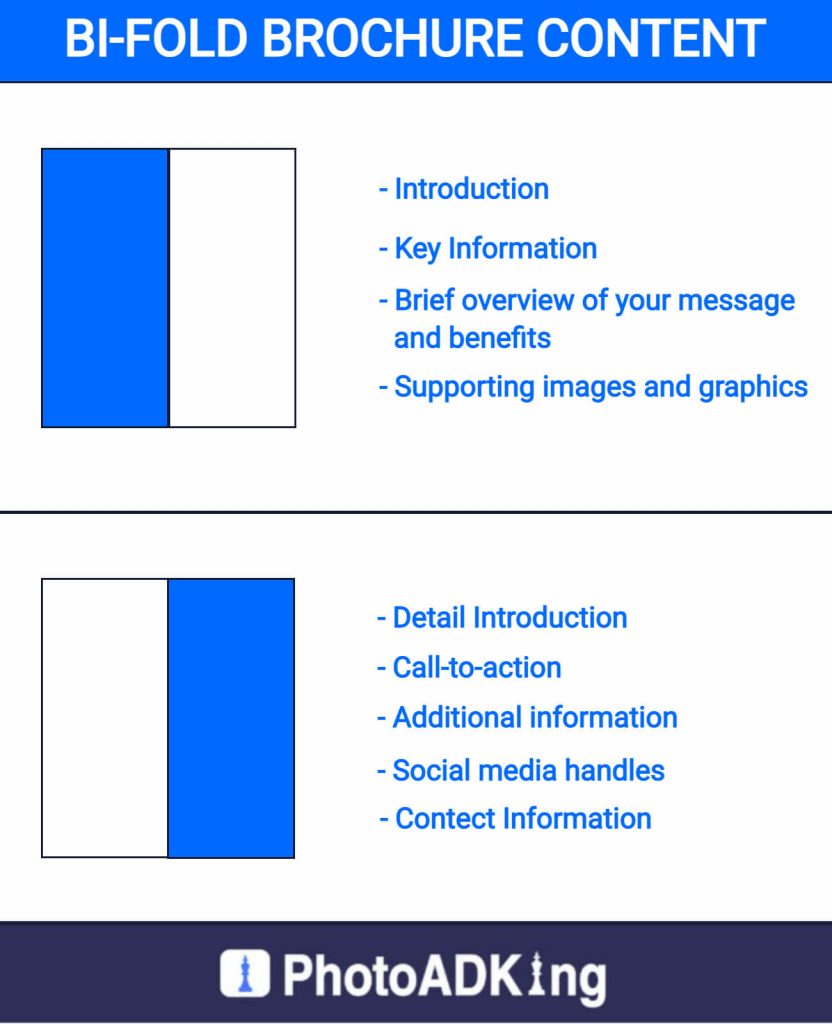 bi-fold brochure layout content