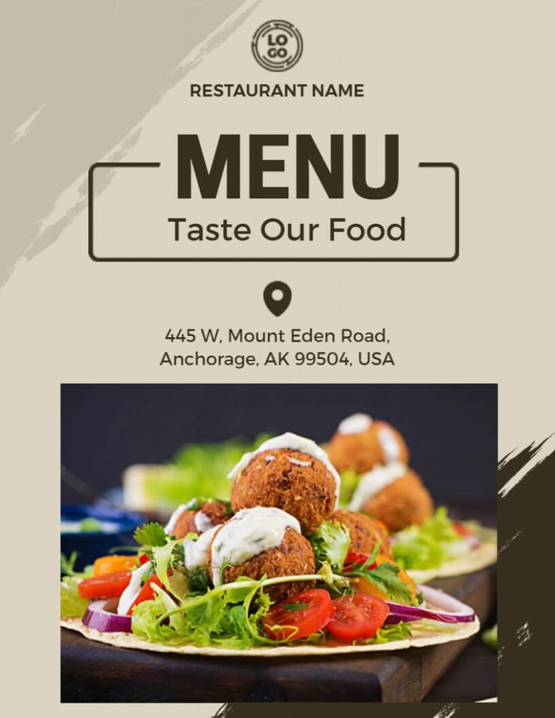use food photo for menu design 