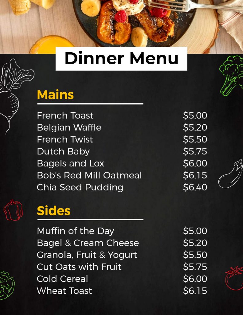 French Dinner Menu Template