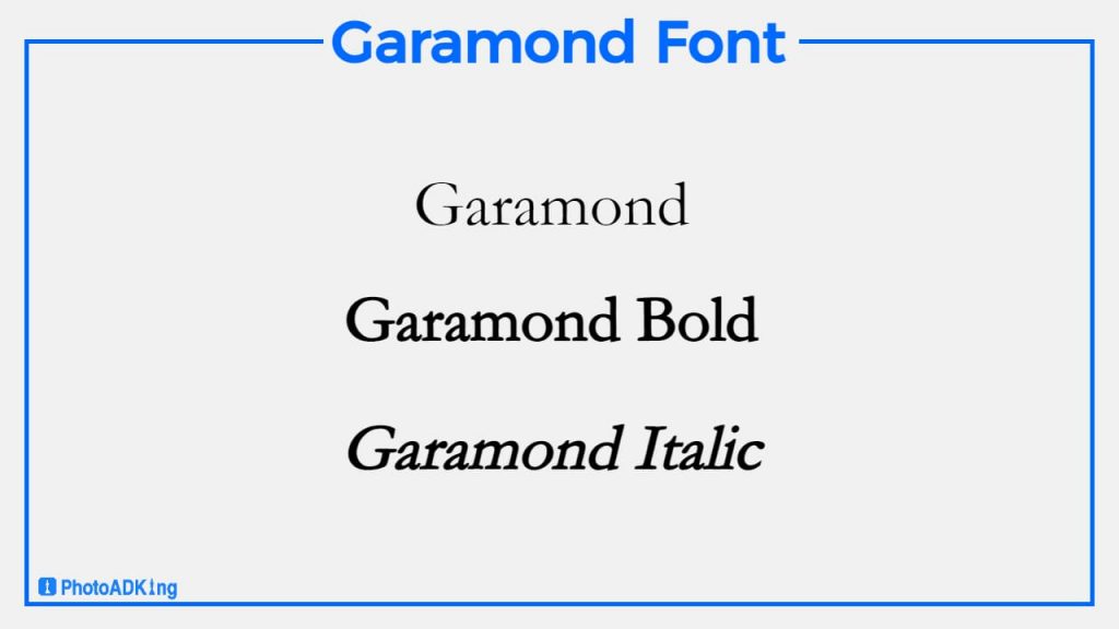 garamond font style