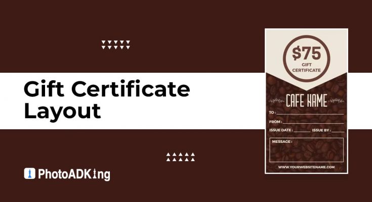 gift certificate layout