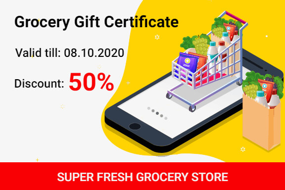 Grocery Stores Gift Certificate