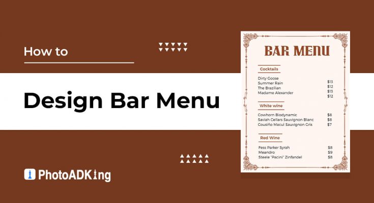 How to Design a Bar Menu Using Templates?