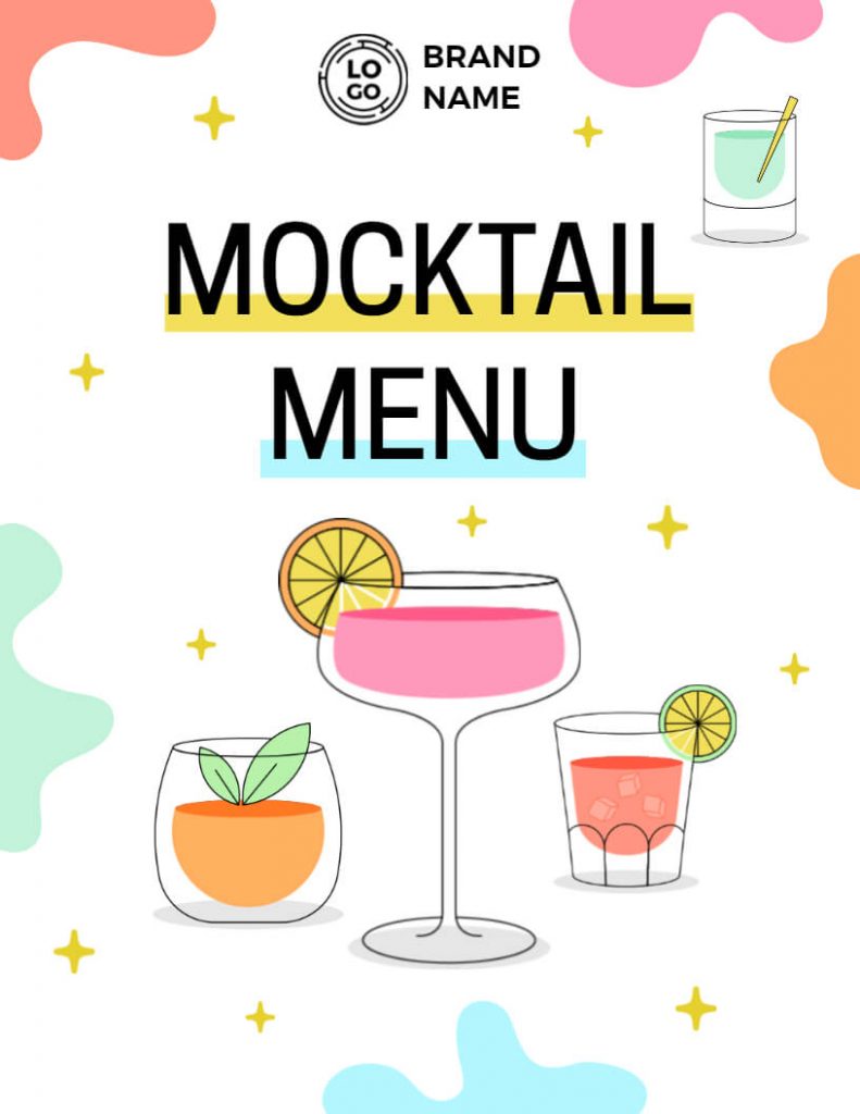 illustration cocktail menu