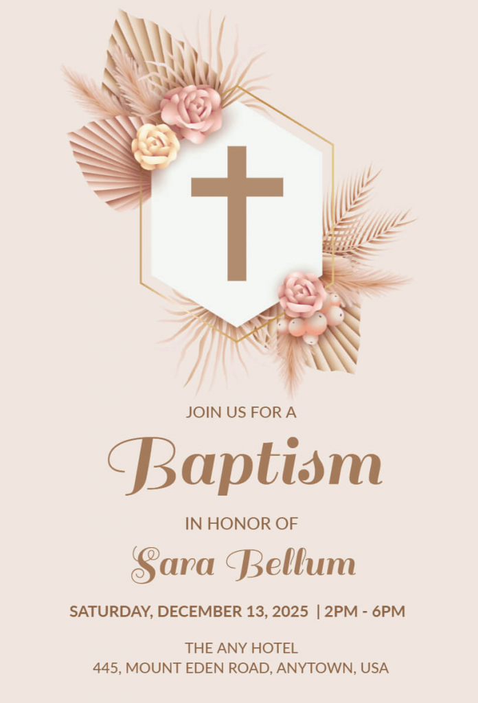 Elegant Baptism Ideas For Invitations 