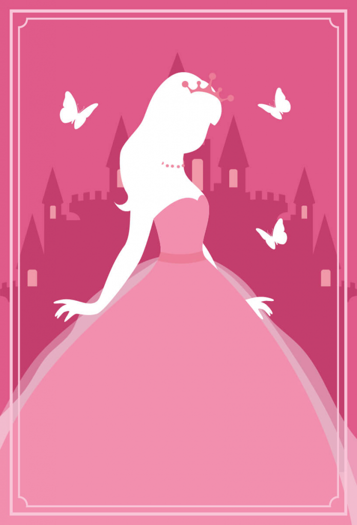 Elegant Pink Princess Invitation Card Background