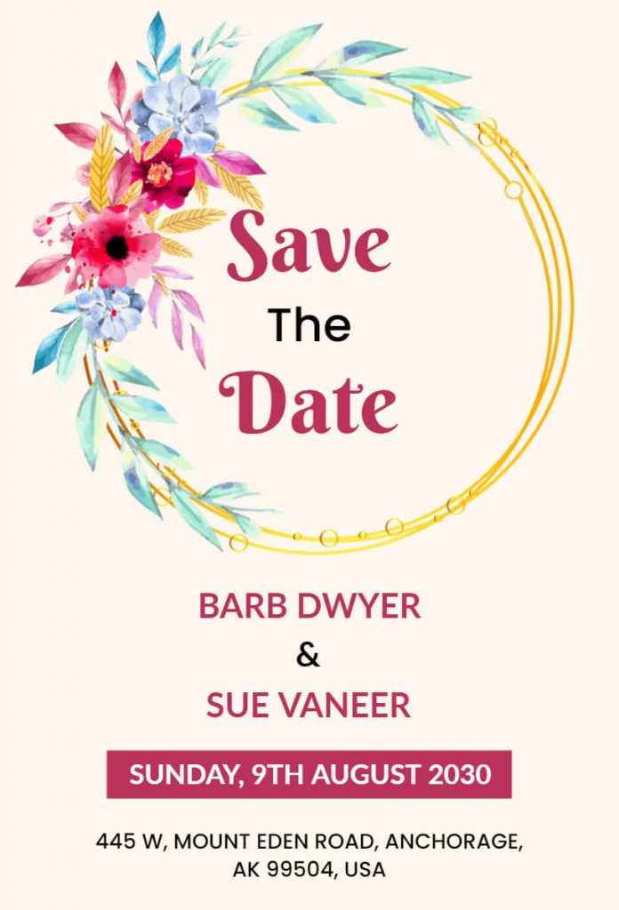Save the Date Invitation Templates Example