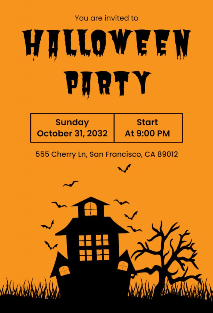 Halloween Party Invitation Examples