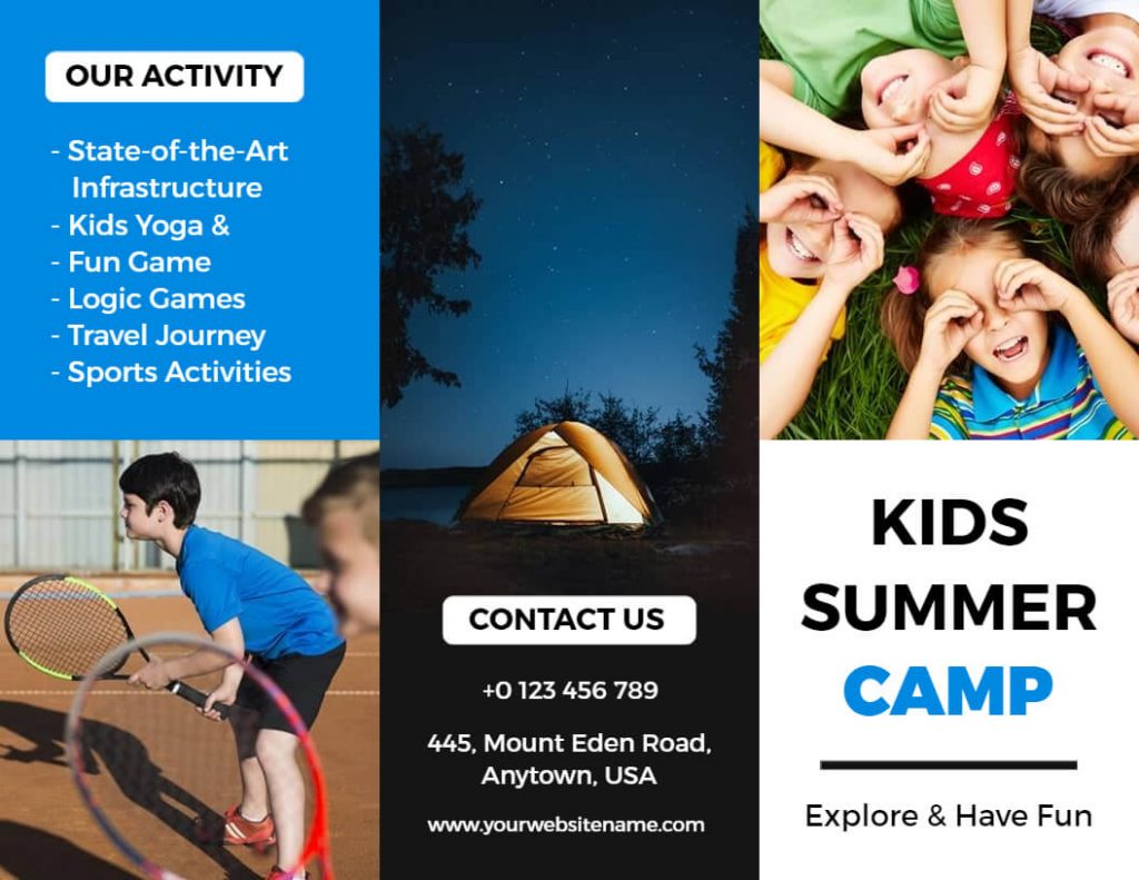 Summer Camp Brochure Example for Students