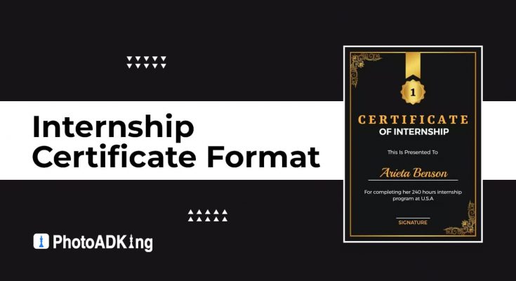 internship certificate format