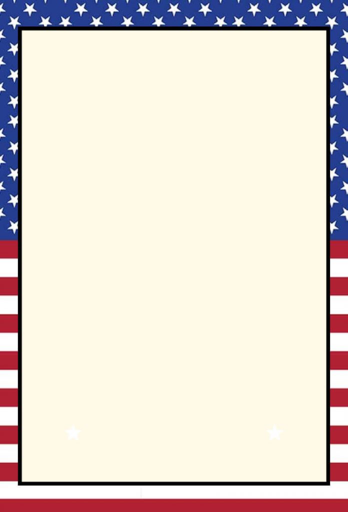 U.S.A. Patriotic Invitation Border Design