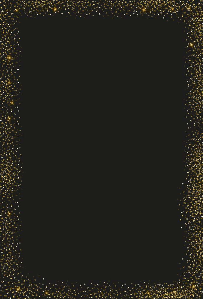 Gold Glitter Invitation Border Design