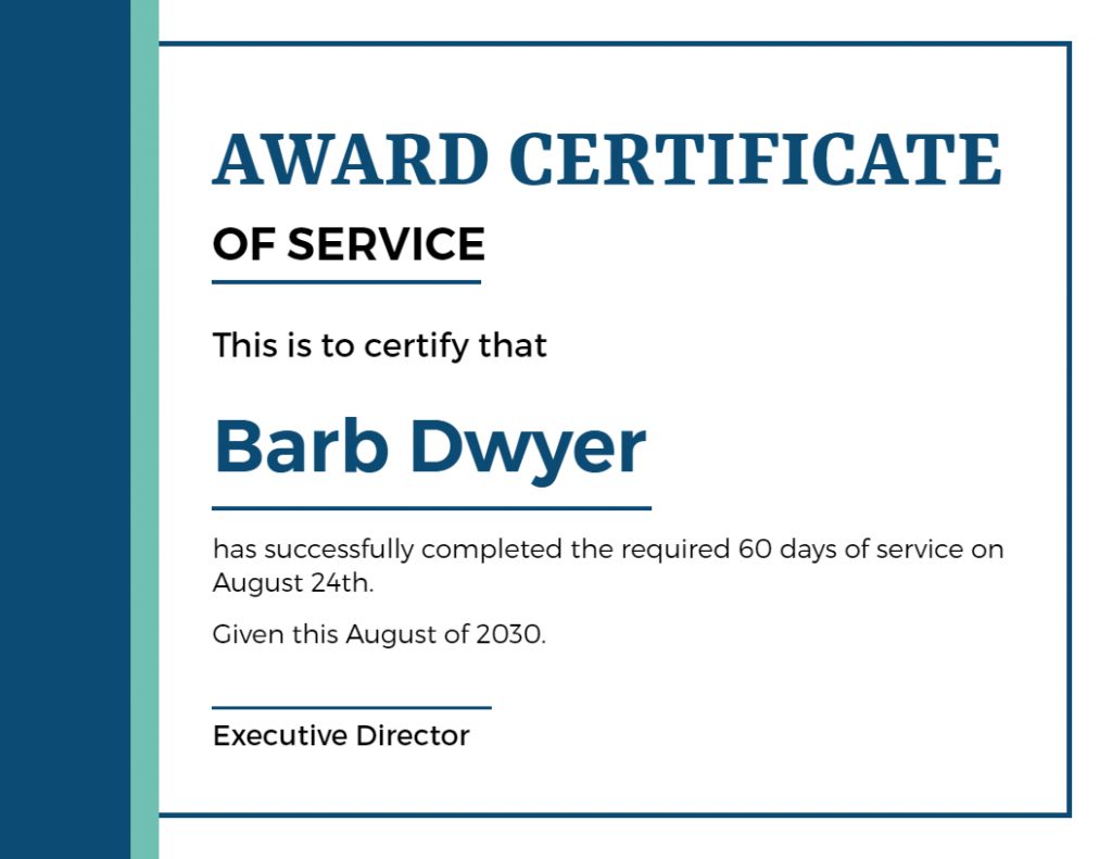 simple certificate design