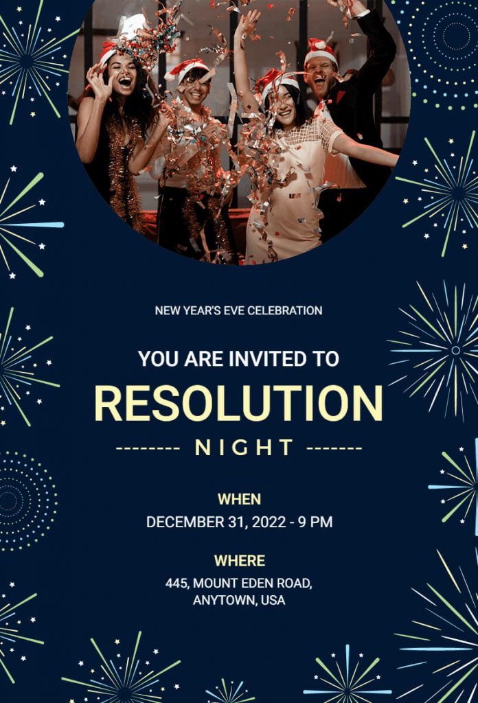 New Year's Eve Party Invitation Example