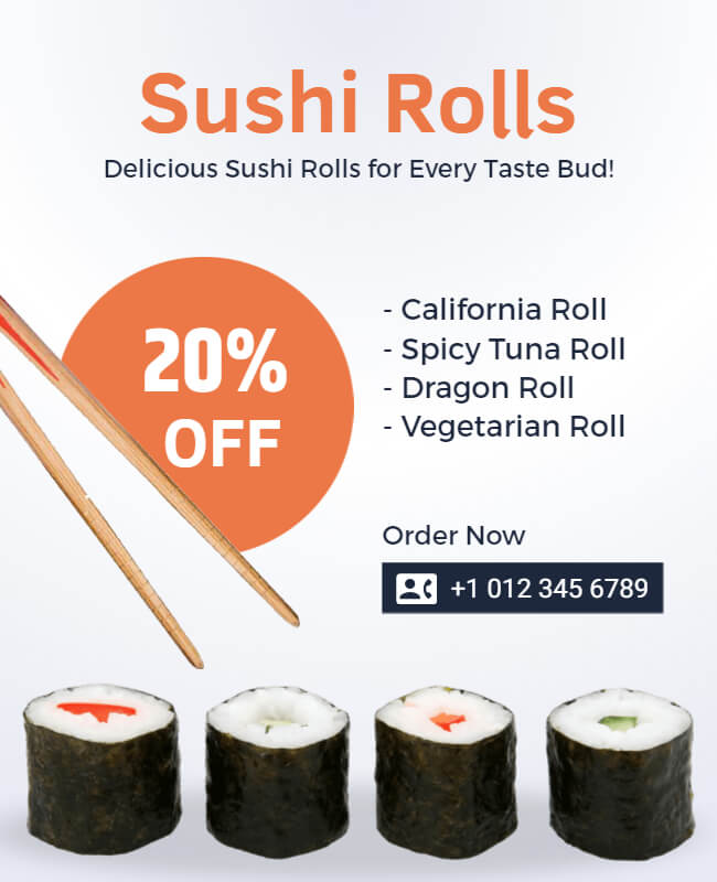sushi offer menu