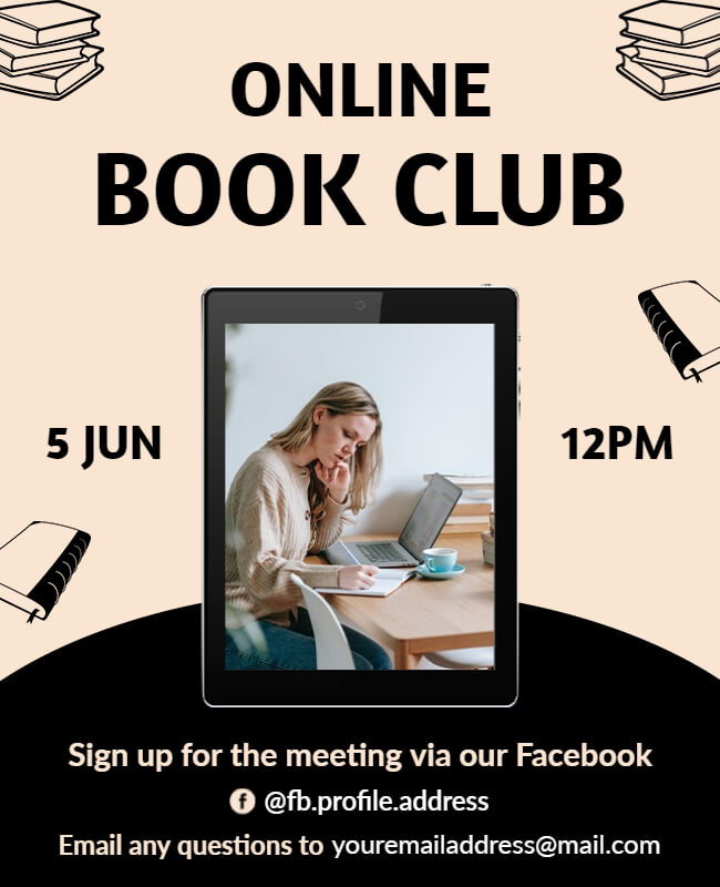 Online Book Club Poster