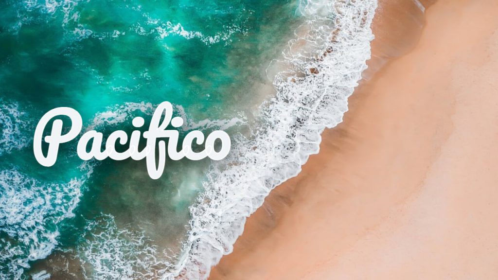pacifico font for gift card