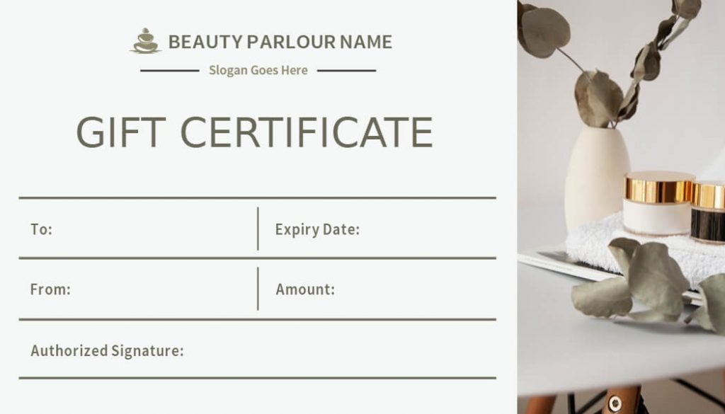Beauty and Personal Care Gift Certificate