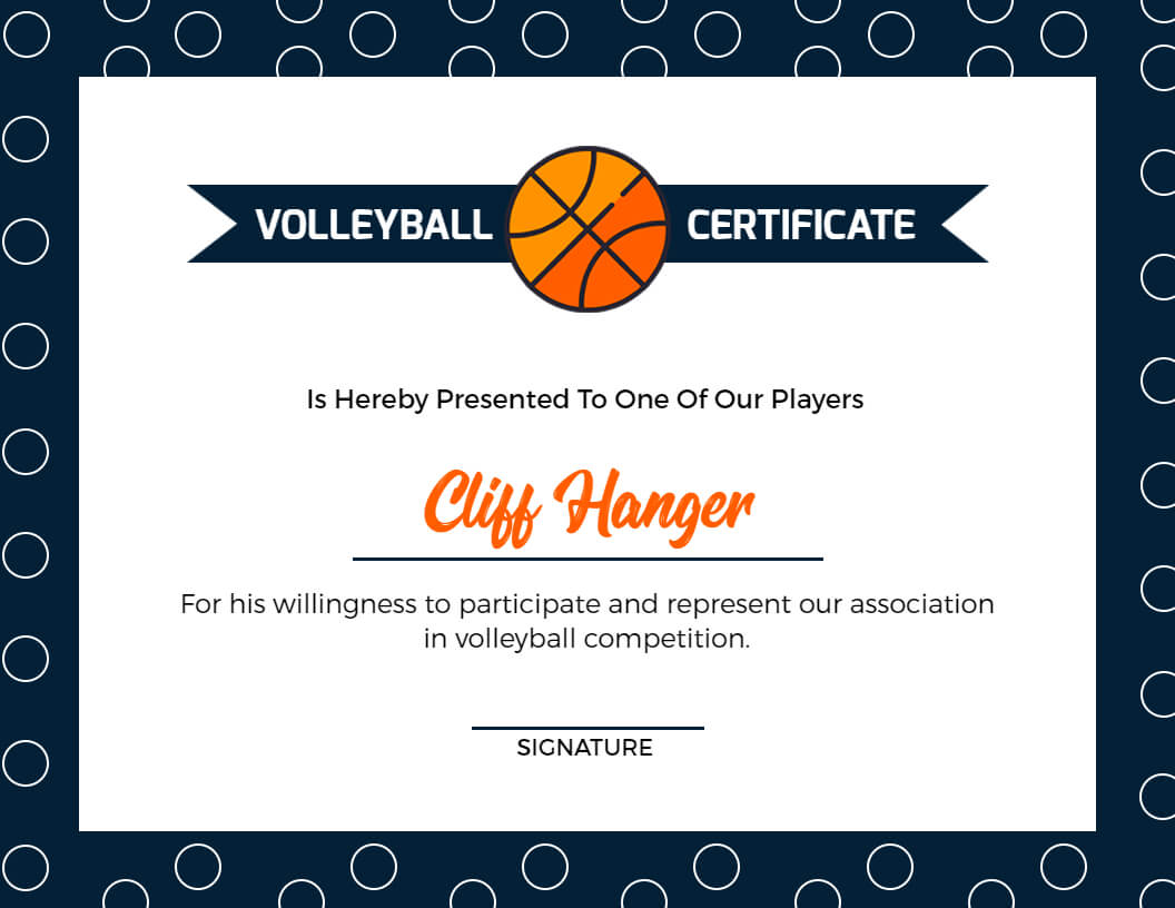 Sports Certificate Ideas & Types