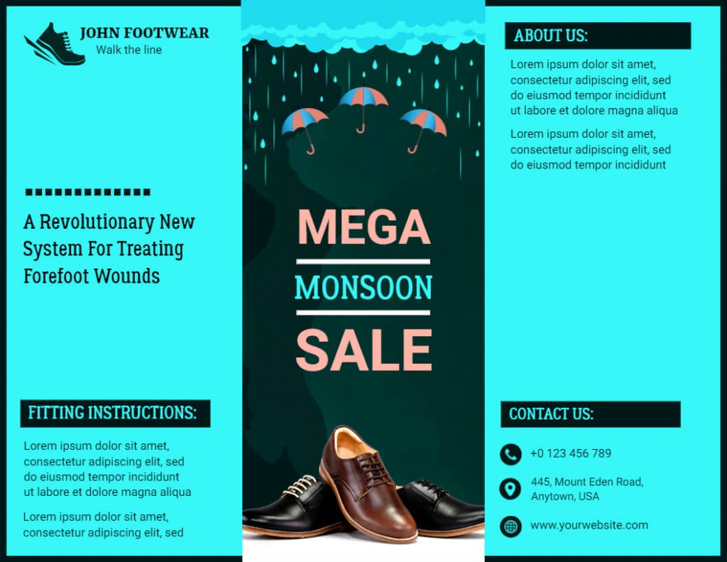 mega monsoon sales brochure template
