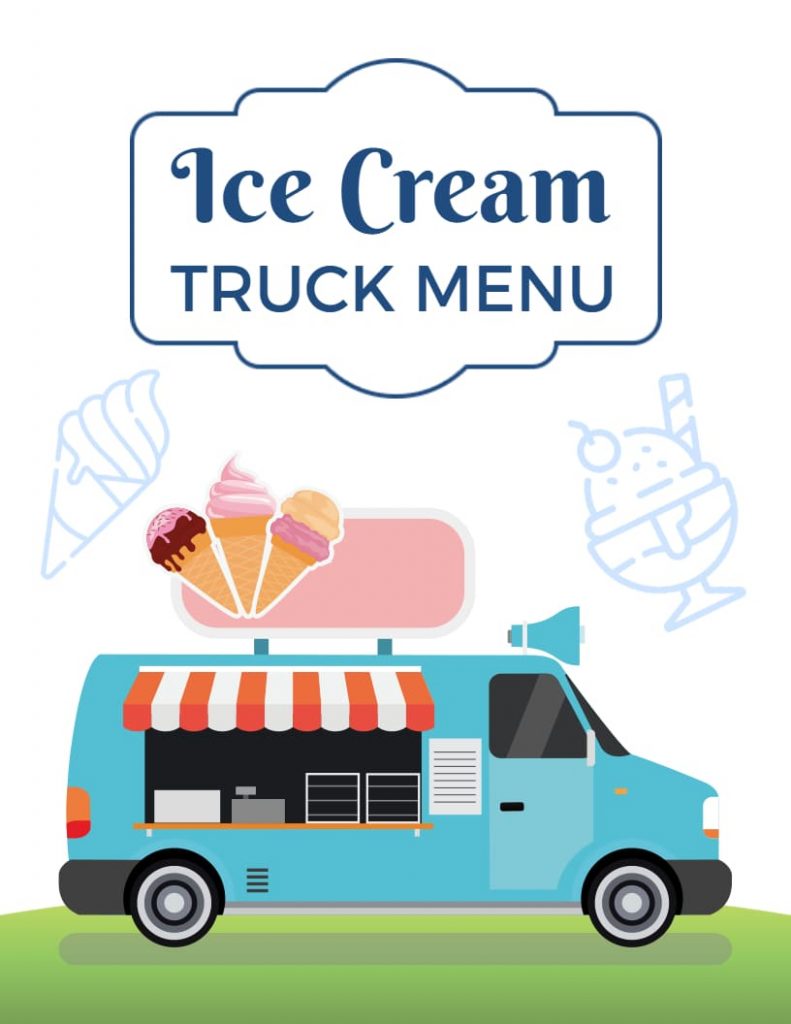 simple food truck menu template