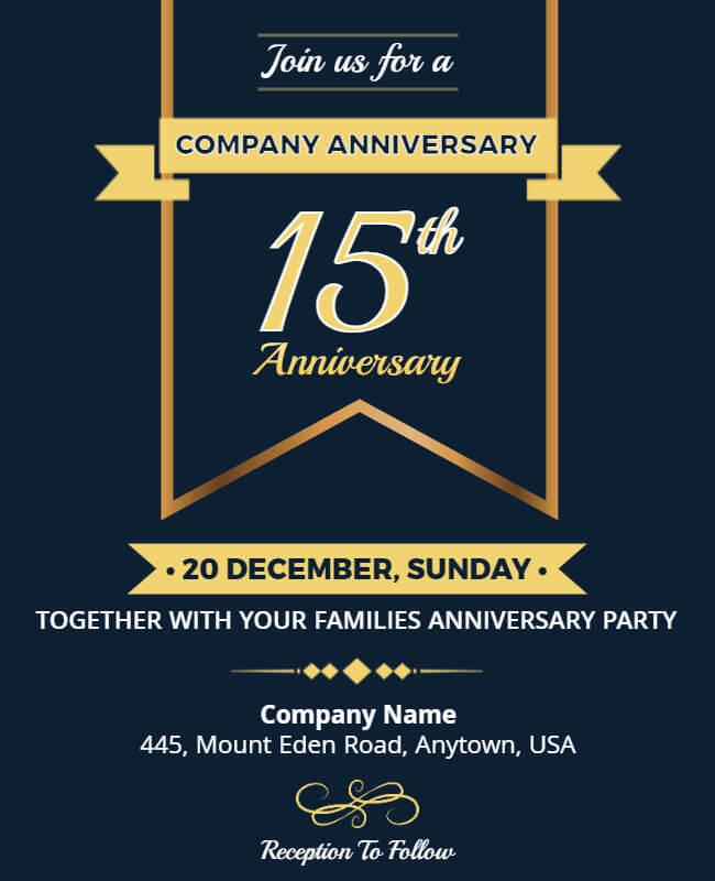 Anniversary flyer