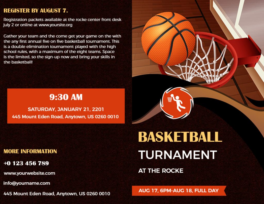 sports tournament brochure template