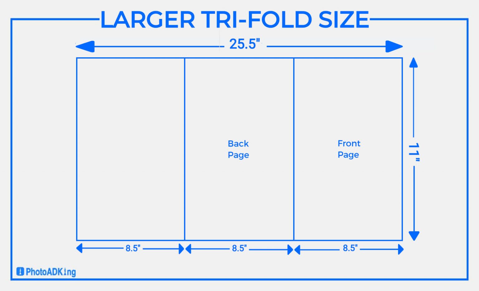 Tri Fold Brochure Size