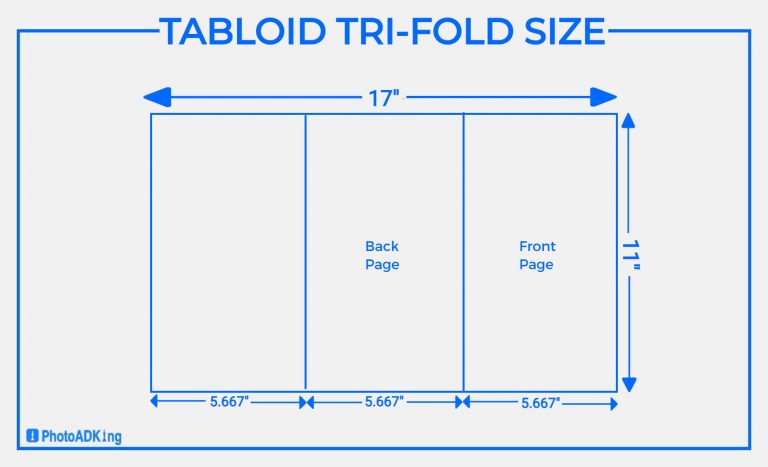 Tri-Fold Brochure Size