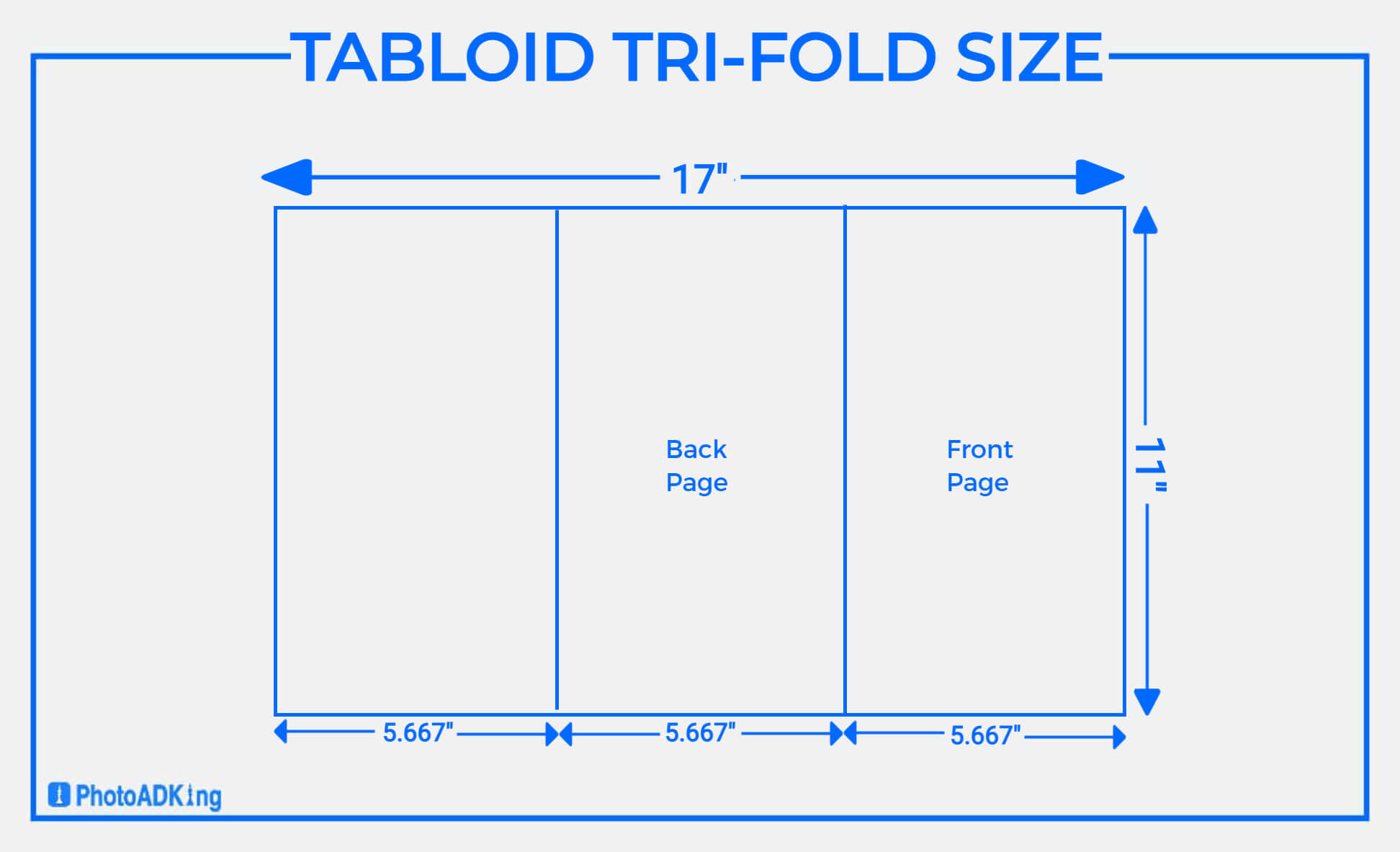 Tri-Fold Brochure Size