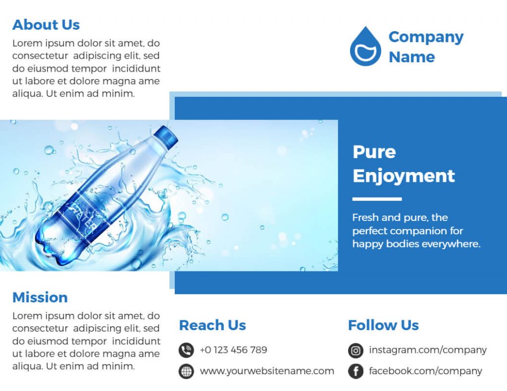 water product brochure example