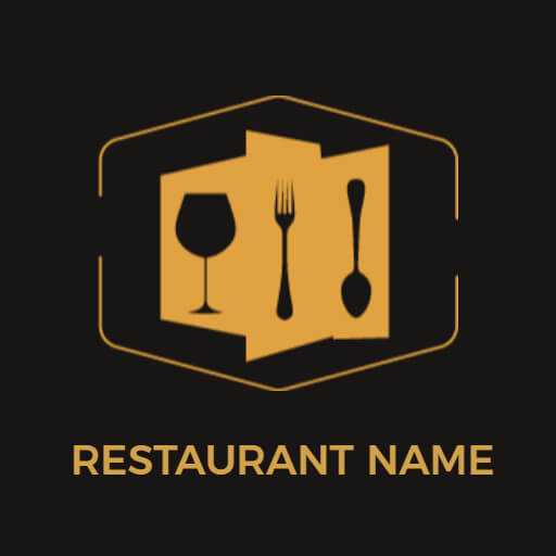 Black Restaurant Logo Sample