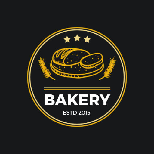 Black Bakery Logo Sample