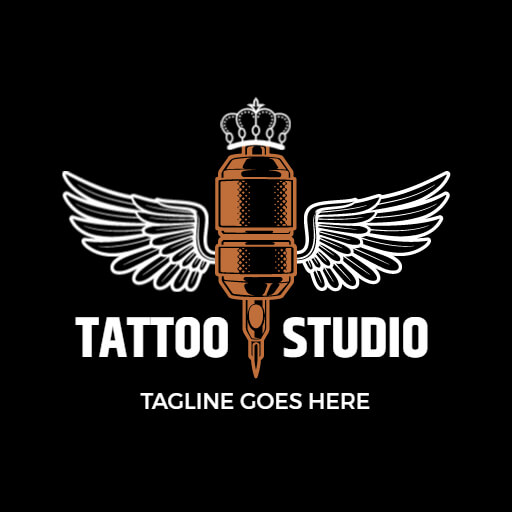 Black Tattoo Shop Logo Sample
