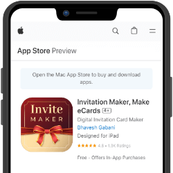 Invitation Maker iOS Device
