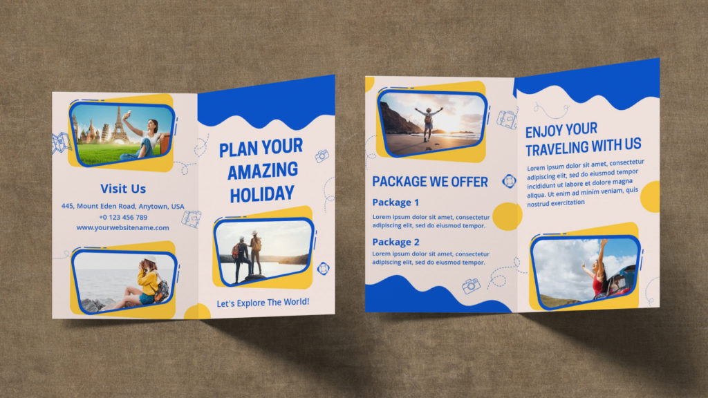 modern travel brochure