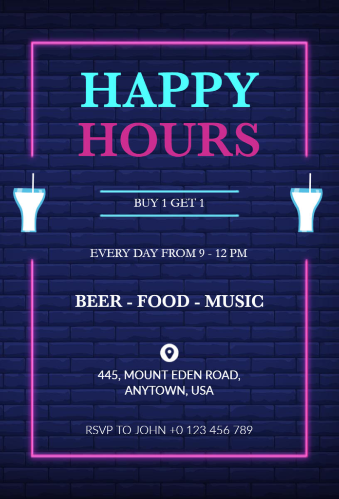 Happy Hours Invitation 